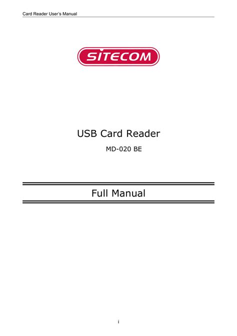 sunpak card reader manual